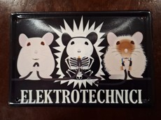 Plechová cedulka "Elektrotechnici" 15 x 10 cm